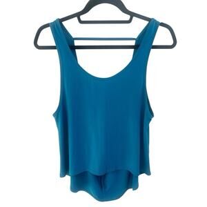 Onzie Women Teal Blue Tank Gym Fitness Yoga One Size Drape back Athleisure